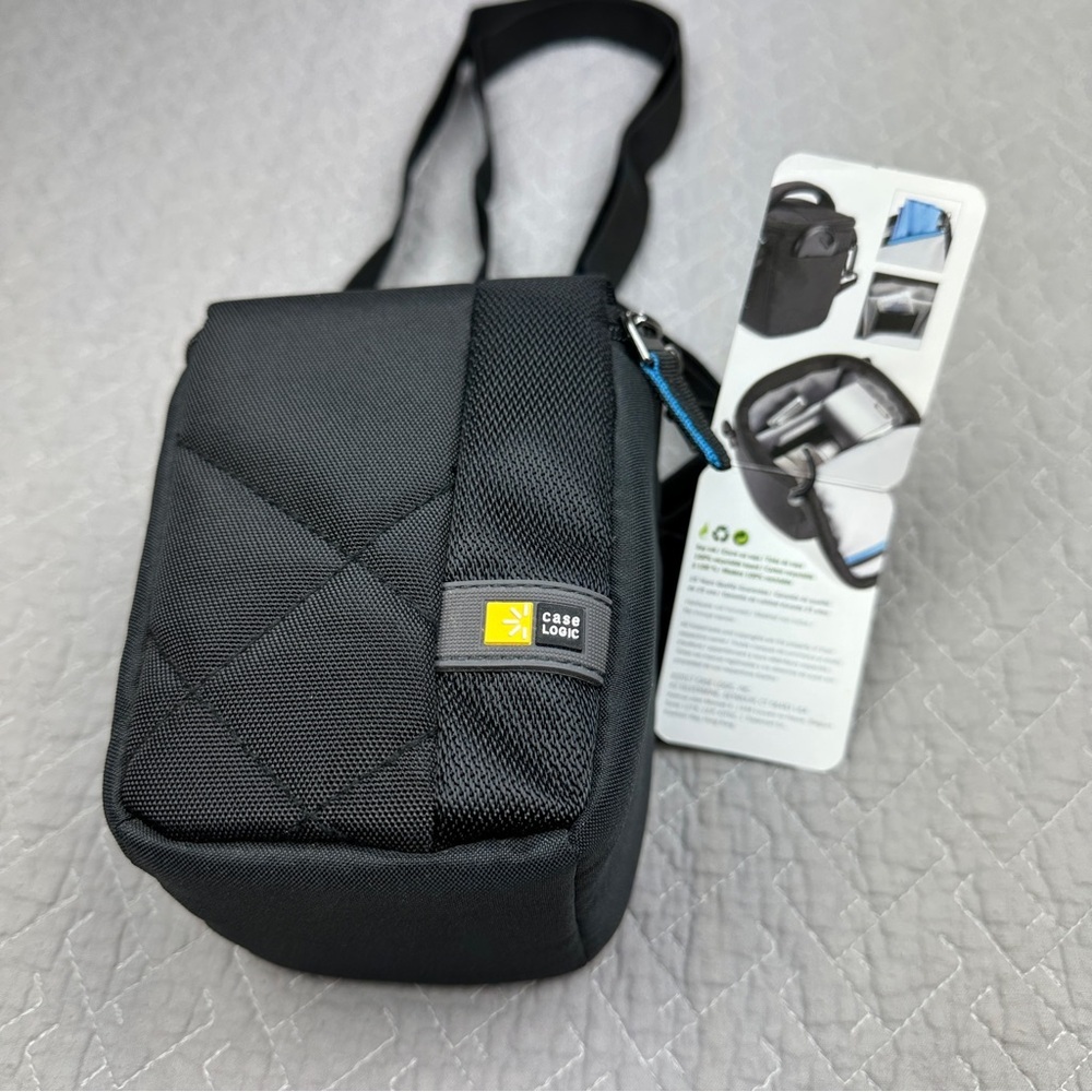 Small Padded Storage Bag 5x5x3" | Camera Case | Case Logic | Black | Crossbody